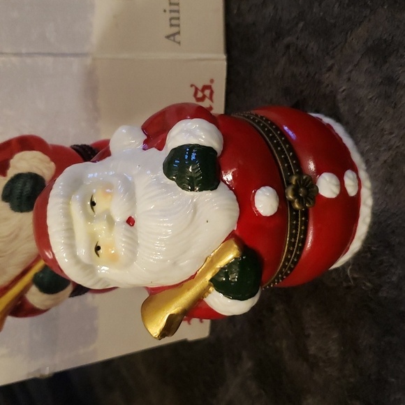 Mr. Christmas Animated Santa Porcelain Music Box 2005 In Box - Picture 2 of 6